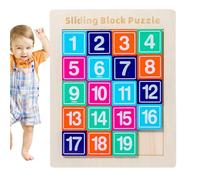 Gioco da tavolo puzzle scorrevole,Gioco di puzzle scorrevole numerico,Giochi di puzzle in legno - Gioco di puzzle con numeri con disegno di figure storiche cinesi per ni