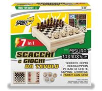 GIOCO DA TAVOLO SCACCHI E GIOCHI DA TAVOLO 7 IN 1:SCACCHI, DAMA, BACKGAMMON, CAR