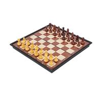 Gioco da tavolo Set di scacchi 2 in 1 e scacchiera magnetica pieghevole in plastica, gioco da tavolo da viaggio, classico giocattolo di strategia for bambini, adulti e principianti Scacchi(33 * 33cm)