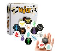 Gioco da Tavolo Strategico Alveare di Insetti - Gioco da Tavolo in Legno per Due Giocatori | Giocos di Logica e Posizionamento | Pezzi Unici come la Coccinella, Ideale per l'Interazione in Famiglia