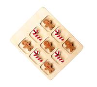 Gioco Da Tavolo Strategico, Set Di Scacchi Educativi, Giocattolo In Legno A Tema Natalizio, Gioco Di Società Interattivo, Mini Tabellone Tic-tac-, Decorazione Di Babbo Natale Di Pan Di, Re