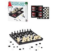 GIOCO DA TAVOLO TEODOMIRO DAL NEGRO SCACCHI/DAMA/BACKGAMMON MAGNETICO