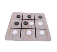 Gioco da Tavolo Tris Portatile Educativo per Plastica | Stile Retrò, Regole Facili da Capire, per Viaggio e Attività al Chiuso, Piedini in Gomma