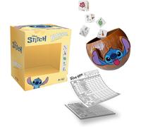 Gioco da tavolo WINNING MOVES YAHTZEE Stitch edizione Lilo & Stitch, 5 dadi illustrati, bicchiere a forma di noce di cocco - bianco/marrone - Nouvo