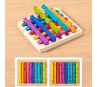 Gioco da viaggio impilabile, puzzle arcobaleno in legno, gioco di abbinamento