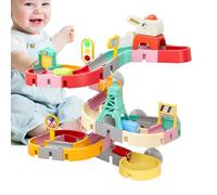 Gioco d'acqua per vasca da bagno con scivolo girevole, puzzle a per bambini, stile città/dinosauro, materiale ABS, gioco educativo, 47 o 43 pezzi