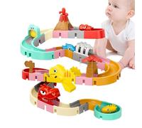Gioco d'acqua per vasca da bagno con scivolo girevole, puzzle a per bambini, stile città/dinosauro, materiale ABS, gioco educativo, 47 o 43 pezzi