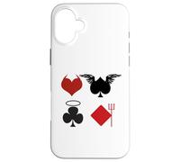 Gioco d'azzardo Casino Poker Mazzo di Carte Diamante Club Cuore Spade Custodia per iPhone 16 Plus