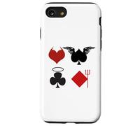 Gioco d'azzardo Casino Poker Mazzo di Carte Diamante Club Cuore Spade Custodia per iPhone SE (2020) / 7/8