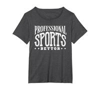 Gioco D'Azzardo Sportivo - Scommesse Sportive - Scommesse Sportive Maglietta, Donna Plus-Size, Grigio Scuro, 4X
