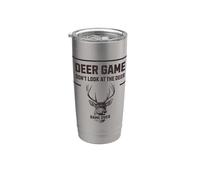 Gioco Deer Non Guardare Il Cervo Divertente Hunter Umorismo Bicchiere termico in acciaio inox doppia parete
