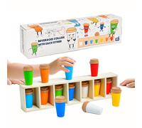 Gioco dei colori - giochi per famiglie, gioco di apprendimento della memoria per bambini e adulti | Ģioco in legno basato su attività per interni, esterni, aula, spiaggia, giardino, compleanni, picnic