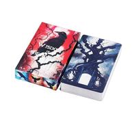 Gioco dei tarocchi illustrato - Carte Oracle a tema corvo, opere d'arte scure con mistiche, set di divinazione con custodia da viaggio, gioco di festa di dimensioni compatte, divinazione po