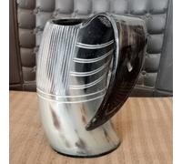 Gioco dei troni lupo vichingo bere corno tazza intagliato tankard per birra f...