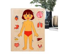 Gioco del Corpo Umano per - Puzzle Educativo in Legno | Giochi per Bambini Educativi | Modello del Corpo Umano per | Giocattoli | Scientific Learning Toys for Kids Travel SCH