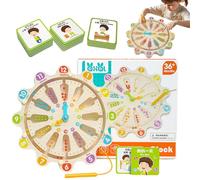 Gioco Del Labirinto Magnetico - Puzzle Della Lavagna Magnetica Del Labirinto 'orologio, Gioco Di Abbinamento In Legno, Giocattoli Per L'ordinamento Dei Colori, Strumento Di Giocoo Educativo