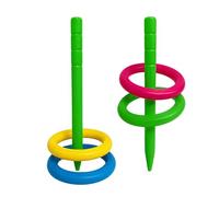 Gioco Del Lancio Degli Anelli A Cono Per Bambini Con 4 Anelli Da Lancio e 2 Paletti Giochi Da Giardino All'Aperto Gioco Bocce Da Spiaggia Parco Prato Gioco Sportivo Per Esterni Giochi Di Abilità