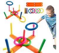 Gioco del lancio degli anelli al bersaglio - set in plastica colorato