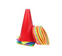 Gioco del lancio degli anelli: scopri il set combinato definitivo per il carnevale con cono stradale morbido, sacchetti di fagioli, attività