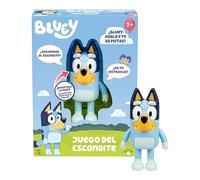 Gioco del nascondiglio Bluey, nascondi Bluey e spremi il naso per riavviare il conto. Parla e ride per aiutare a trovarla. I bambini possono ballare con la canzone della serie