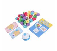 Gioco del Pollice per Coordinazione Mano-Occhio con Tappi Colorati Riconoscimento dei Colori Sviluppo Cognitivo per Bambini, Apprendimento Giocoso, Attività Educativa a Casa, Tempo di Qualità in