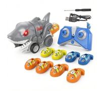 Gioco del serpente magnetico, telecomando per 2 giocatori Serpente grigio 2, 4 GHz Doppio telecomando Design della rondine magnetica Giocattolo puzzle interattivo per il gioco al chiuso dei bambini