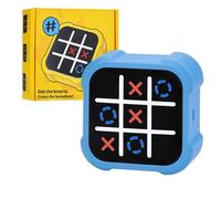 Gioco del Tic Tac Toe, Console Portatile per Puzzle 3 In 1, Gioco per Feste In Famiglia per La Crescita Educativa e Della Memoria, Giochi da Viaggio Portatili (Blu)