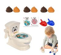 Gioco della cacca della toilette | Flushing Poop Simulazione del gioco Giocattolo di espulsione della toilette | Lanciatori di destrezza di cacca Giochi da tavolo per bambini 3+ Giocattolo creativo in