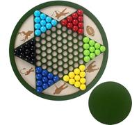 Gioco della Dama Cinese Set - Gioco Con Tavola In Legno E Pioli - Attività Strategica Multiplayer Per Serate Familiari Pranzi All'Aperto E Escursioni