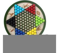 Gioco della Dama Cinese Set, Gioco in Legno della Campana, Attività Strategica Multiplayer Per Serate Familiari Pranzi All'Aperto E Escursioni