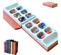 Gioco dell'impiccato, libro di scacchi stampato in 3D, set di gioco da tavolo pieghevole magnetico, design compatto portatile con custodia decorativa a libro per adulti (D)