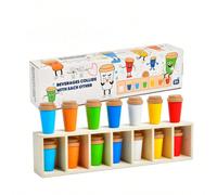 Gioco dell'indovinello arcobaleno, gioco da tavolo per due giocatori per uso all'aperto, raduni familiari, giocattolo interattivo Legno