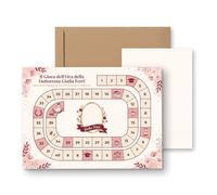 Gioco dell'Oca della Laurea Personalizzato con Nome e Foto - Tabellone A3 con Pedine e Carte Pegno - Regalo Festa di Laurea Divertente per Dottore e Dottoressa - Dottoressa Rosa Cipria e Oro