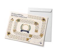 Gioco dell'Oca della Laurea Personalizzato con Nome e Foto - Tabellone A3 con Pedine e Carte Pegno - Regalo Festa di Laurea Divertente per Dottore e Dottoressa - Dottore Blu Notte e Oro