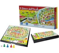 Gioco dell'Oca per Bambini Gioco dell Oca Da Tavolo Valigetta Tabellone Richiudibile da Tavolo di Società per tutta la Famiglia (A)