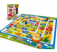 Gioco dell'Oca per Bambini Gioco dell Oca Maxi Tabellone cm 60x50 Cupola Dadi Luminosa Maxi Pedine Tabellone Richiudibile Giochi da Tavolo di Società Giochi Da Terra per tutta la Famiglia (a)