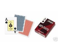Gioco Di 54 Carte Poker Fournier 2800 100% Plastica Blu O Rosso Jumbo 351786