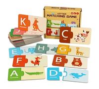 Gioco Di Abbinamento Alfabeto,Giocattoli Educativi Apprendimento Autocorrettivo | Set Di Flash Cards Per Il Riconoscimento Delle Lettere | per Bambini Piccoli Maschi e Femmine Casa Viaggio Vacanza Com