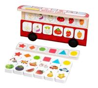 Gioco di abbinamento: con materiale in legno ecologico, costruzione durevole, puzzle educativo, gioco di sviluppo di memoria e messa a fuoco | Per bambini, ragazze, famiglia,