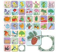 Gioco di abbinamento di memoria, 72 pezzi Grow A Garden Carte di corrispondenza per i più piccoli 36 disegni Schede di memoria Giocattoli educativi per la scuola materna 4 5 6 anni