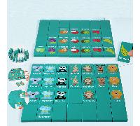 Gioco di abbinamento in legno con frutta e animali, domino da tavolo per gioco di memoria, giocattolo puzzle educativo per lo sviluppo logico-cognitivo, gioco di memoria, gioco in legno Tagli UnicaLeg