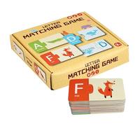 Gioco di Abbinamento Lettere,Giocattoli Puzzle Alfabeto Interattivi,Carte Di Abbinamento Lettere E Parole A Vista | per Bambini in Età Prescolare Asilo Scuola Materna Casa Viaggio e Compleanno