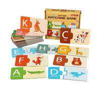 Gioco Di Abbinamento Per Bambini - 6.89x6.69x1.46 Pollici Di Lettere Educativa Biglietti Di Apprendimento Per Ragazzi E Ragazze, Giocattolo Di Allenamento Precoce Con Funzione Di Gioco Divertente, Gio