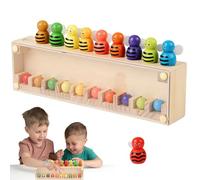 Gioco di abbinamento per bambini - Giocattolo interattivo per la percezione del colore, Giocattolo educativo per l'abbinamento dei colori a forma di ape, Gioco di apprendimento in legno per ragazzi e