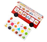 Gioco di Abbinamento per Bambini,Gioco Educativo in Legno per Abbinamenti Divertenti - Giochi da Tavolo Cartone Animato Giocattoli Istruzione - per Ragazzi Casa Scuola Campeggio Compleanno Festa