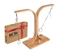 Gioco di Abilità in bambù per Bambini e Adulti | Lancio dell'anello Appeso Ring Toss | Chi sarà Il più Veloce? | per Interni e all'aperto | 100% Legno | 100% Fun | OriginalCup