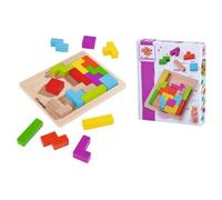 Gioco di abilità in legno - composizione di forme, 20 blocchi