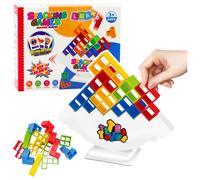 Gioco di abilità torre bilanciante con carte e dadi