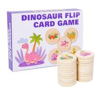 Gioco di allenamento cerebrale per bambini - Set di schede di memoria abbinate, giocattolo didattico a tema dinosauri, collezione di carte con motivi luminosi, accessorio per lo sviluppo cognitivo pre
