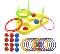 Gioco Di Anelli Galleggianti - Gioco di Lancio Galleggiante Triangolo per Bacino,Anelli E Palline Galleggianti Attività Giocose Di Motricità in Famiglia Durante L'Estate